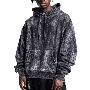 OEM ODM Streetwear lourd oversize coupe ample Boxy épaule tombante mode décontractée pour l'extérieur Tie Dye Essentials Hoodie - Product Image 4