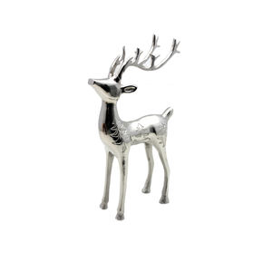 Renne en aluminium fini nickel de haute qualité pour dessus de table maison et décoration de noël ornement en vrac fait à la main - Product Image 4
