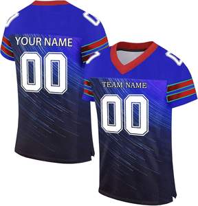 Usine personnalisée impression complète Streetwear américain rétro Football maillot de haute qualité Sublimation maille Boxy recadrée maillots de Football - Product Image 1