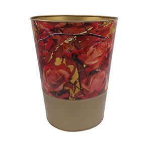 Jardinière ronde en fer de luxe à la vente, design tendance, finition émaillée, nouveau style, pots à fleurs en métal pour la décoration de la maison et du salon - Product Image 1