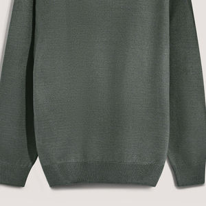 100% High Quality Cotton Grey Plain High Neck <b>Sweater</b> Breathable Anti-Wrinkle Anti-Shrink with Customizable Logo for Winter - Product Image 6