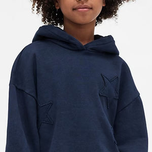 Haut à capuche pour garçons, style uni, avec logo personnalisable, pour un look tendance et élégant, manches longues, 2026 - Product Image 2