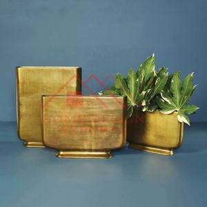 Decoración de la boda de fundición de aluminio sólido macetas florero superventas de latón de metal antiguo de Mesa de la sala de estar florero - Product Image 1