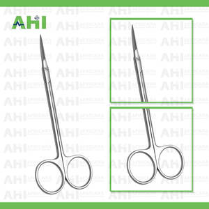 Ciseaux micro-iris en acier inoxydable, droits et courbés à 45°, qualité allemande TC, instrument chirurgical manuel, certifié CE, pour école de médecine - Product Image 4