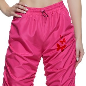 Pantalon cargo en coton pour femme, modèle 2026, de créateur renommé, style jogging en satin taille haute avec effet empilé, pour filles - Product Image 2