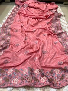 Saree con estampado Digital de lino, Saree de algodón de alta calidad, compra del proveedor de la India - Product Image 4