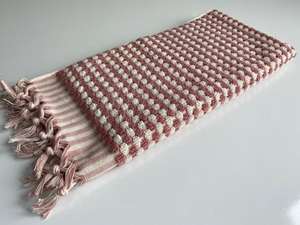 Serviette de bain à rayures 100% coton de qualité supérieure à pompon 50x100 à séchage rapide 250gr multi-usages fabriquée en Turquie - Product Image 6