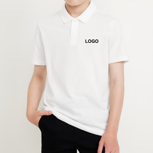 Camisetas Polo Blancas Unisex para Niños al por Mayor, Uniformes Escolares de Manga Corta con Logotipo Personalizado en Tela Jersey - Product Image 1