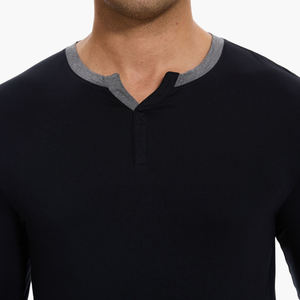 Pijamas de Invierno Largos y Cómodos de Alta Calidad, Ropa de Dormir de Algodón y Bambú para Hombre, Venta al Por Mayor, OEM, ODM, Tallas Grandes, Conjunto Suave - Product Image 4