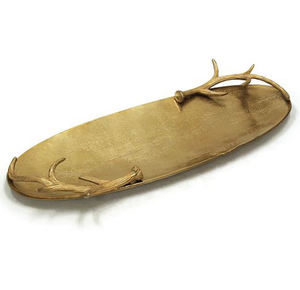 Bandeja de Metal decorativa con flor de Metal hecha a mano, plato de fruta moderno para exhibición y servicio en hoteles y restaurantes - Product Image 2