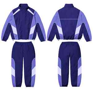 Conjuntos Deportivos de Chándal Cortavientos Sublimados de Poliéster Personalizados, Trajes de Entrenamiento de Fútbol Transpirables para Hombre - Product Image 4