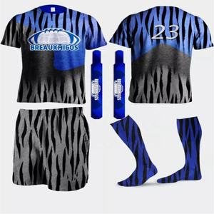 Vêtements de sport de football 7v7 de compression pour hommes de haute qualité maillot de football drapeau américain imprimé vêtements de football 7v7 sublimés personnalisés - Product Image 3