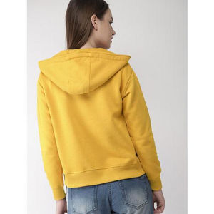 เสื้อฮู้ดผู้หญิงสีเหลืองล้วนแบบใหม่ปี 2025 ขายส่ง เสื้อฮู้ดระบายอากาศสำหรับผู้หญิง ราคาถูก บริการ OEM - Product Image 3