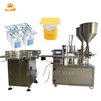 Machine d'emballage de boisson Scellage de remplissage de pot de yaourt Machine de remplissage et de scellage de tasse de yaourt entièrement automatique pour yaourt