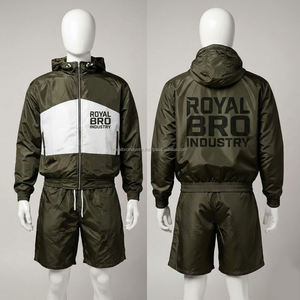 Ensemble de survêtement en coton respirant imprimé pour homme, style streetwear, avec sweat à capuche et pantalon de jogging, idéal pour la gym et la course à pied - Product Image 2