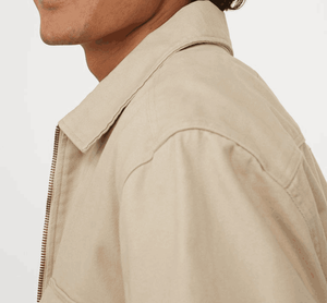 Chaqueta de trabajo para hombre Chaqueta de trabajo de algodón resistente personalizada Chaqueta forrada de peso pesado Utilidad Lona Cremallera Trabajo - Product Image 3