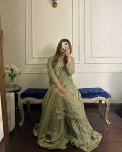 Lancement du nouveau modèle Tenue de soirée en georgette avec bas et dupatta Tenue de festival Tenue traditionnelle Entièrement cousue - Product Image 6