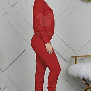 ชุดกันเหงื่อลายพื้นสำหรับผู้หญิงฉลากส่วนตัวออกแบบได้เองสำหรับฤดูหนาว - Product Image 3