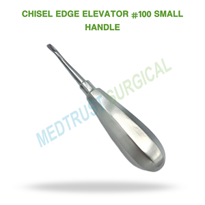 Elevador Quirúrgico Dental de Borde Cincelado 100 con Mango Pequeño para Extracción Dental y Elevación de Raíces - Product Image 2