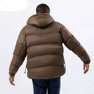 เสื้อแจ็คเก็ตพัฟเฟอร์คุณภาพสูงแบบสั่งทำพิเศษสำหรับผู้ชาย เสื้อโค้ทกันหนาวแบบกันน้ำ มีซิป ไซส์ใหญ่ เสื้อโค้ทขนเป็ดสำหรับผู้ชาย - Product Image 5