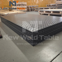 Table de soudage modulaire 3D D16 / D28, acier S355 robuste, usinée CNC, nitrurée, anti-éclaboussures, pour la fabrication