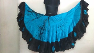 กระโปรงเต้นระบำหน้าท้องแบบพิเศษสำหรับคนไซส์ใหญ่ ลายชนเผ่า สำหรับฤดูร้อน ผ้าฝ้ายยาว 25 หลา ทรงแม็กซี่ พร้อมชั้นระบาย - Product Image 6