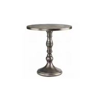 Azora Industries Table basse en aluminium massif de salon Table à manger en résine de rivière Table centrale ronde époxy de luxe