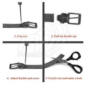 Cinturones de hombre hechos a medida de alta calidad Cuero genuino de piel de vaca con acero para hebilla Venta directa de la fábrica de moda de Pakistán - Product Image 2