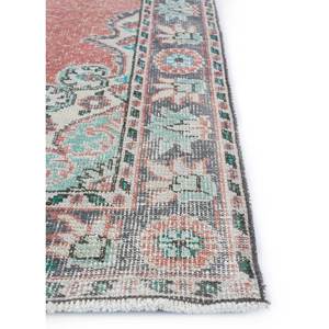 Tapis en laine noués à la main de grande taille, style vintage, motif médaillon rouge et orange, pour salon ou couloir - Pae-2174 - Product Image 4