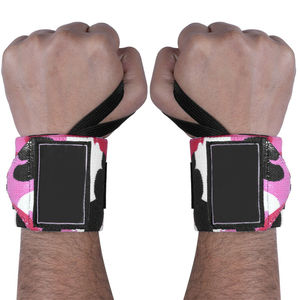 Muñequeras elásticas personalizadas para gimnasio para mujer, envolturas de entrenamiento para Fitness, levantamiento de pesas con diseño personalizado y Sie - Product Image 5