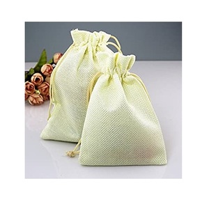 Ensemble de 2 sacs en jute de taille moyenne avec nœud de corde Sacs de luxe utilisables quotidiennement de qualité supérieure Épicerie Léger fait à la main - Product Image 3