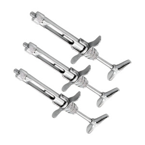 Seringue d'aspiration dentaire manuelle en acier inoxydable réutilisable, certifiée CE ISO, instruments chirurgicaux, vente en gros, meilleur fournisseur - Product Image 1