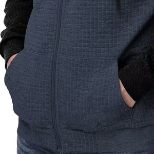 Sweat-shirt personnalisé surdimensionné délavé à l'acide sweat-shirt à capuche brodé hommes basiques coton mélangé bouffée impression fermeture éclair complète - Product Image 4