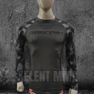 Camisa de compresión de manga corta UPF 50 con logotipo personalizado Rash Guard Mma Impresión de sublimación de protección UV para hombres - Product Image 4