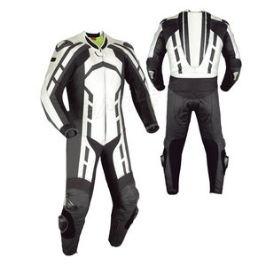 Combinaison de moto en cuir de vachette véritable avec logo personnalisé au Pakistan pour hommes Racing Team XL Size Raisonnable Price - Product Image 1