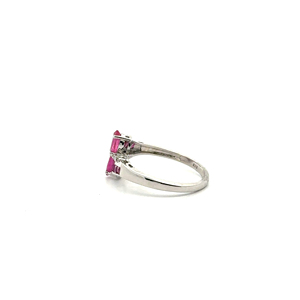 Anillo de boda con ajuste de punta de canal de diamante americano rubí auténtico para mujer, joyería de piedra natal de Julio para fiestas, aniversarios - Product Image 2