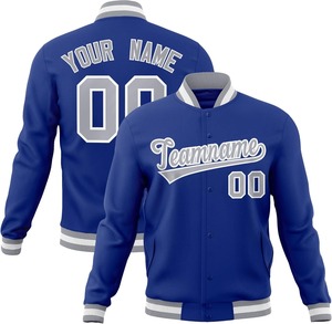 Veste universitaire personnalisée avec manches en cuir mélange de laine corps broderie Logo Applique Teamwear College Bomber Jacket Factory - Product Image 1