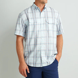 Chemise de travail pour homme, légère, respirante, à boutons, logo brodé personnalisé, manches longues, pêche, bouton unique, anti-rétrécissement, popeline - Product Image 4