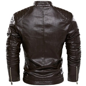 Vêtements d'extérieur pour hommes, veste de moto en cuir, marque tendance, nouveaux vêtements pour hommes, veste en cuir à la mode pour hommes, vestes décontractées Streetwear - Product Image 6