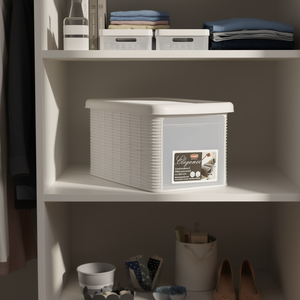 Contenedor de Almacenamiento de Plástico Stefanplast ELEGANCE Blanco 30020 de 5.5 Litros con Diseño Lujoso - Product Image 3