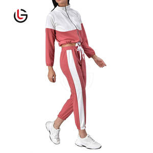 Chándal de algodón y poliéster de manga larga para mujer, chándal 2025 de la mejor calidad, ropa informal de moda para mujer, chándal rosa para adulto - Product Image 3