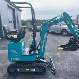 Mini-excavatrice sur chenilles SWE80 de haute qualité, composants principaux inclus, moteur Koop, pompe, boîte de vitesses, roulement, 13,5 CV, haute capacité de charge - Product Image 1