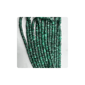 Wholesale 14 Inches Natural <b>Malachite</b> Geen Gemstone Beads 6-7mm Tier Shape for <b>Jewelry</b> Making - Product Image 2