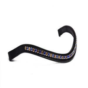 Meilleure vente en gros de produits de course équestre pour chevaux cristaux faits à la main bande de front de cheval en cuir de canal vide décoratif - Product Image 1