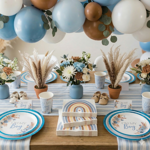 Kit de Vajilla Desechable para Fiestas y Baby Showers Oh My Boy - Platos, Vasos y Servilletas de Papel - Venta al por Mayor Sostenible desde China - Product Image 4