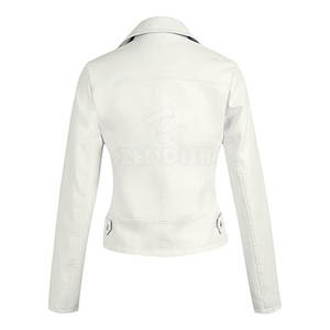Chaqueta de Motociclista Unisex de Moda de Invierno para Mujer, Transpirable, de Cuero Genuino, Personalizada, Talla Grande, Diseño Sólido, Tejida - Product Image 2