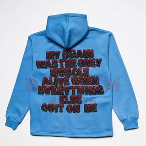 Vente en gros, faible MOQ, sweats à capuche d'hiver pour hommes, imprimés, 100% coton, personnalisables, tissu respirant et confortable - Product Image 2