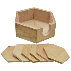 Fabricant de sous-verres en bois de qualité supérieure pour décoration de table, lot de 6 avec support en bois de 10x10 cm - Product Image 6