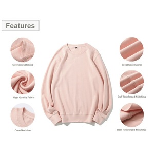 Sweat-shirt à col rond Streetlab S-3XL 80% coton 20% polyester Pull oversize pour homme Hiver Polaire Tricoté Couleur unie - Product Image 2