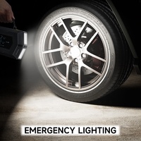 2025 nouveau Design voiture saut démarreur 10000mAh 12V 1000A gonfleur de pneu multifonctionnel SOS lampe de poche batterie au Lithium noir